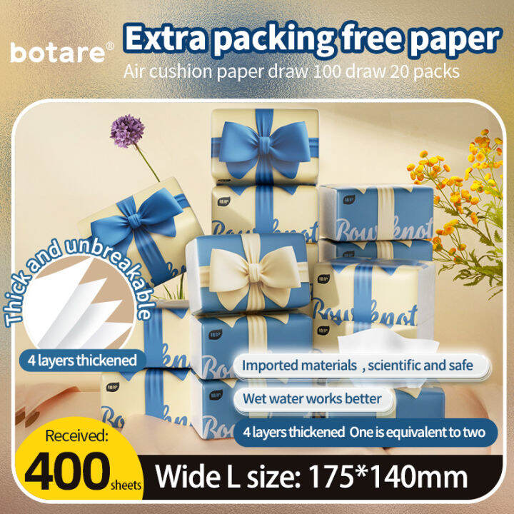 Botare AirCushion Deluxe Comfort Thick Tissue Paper 4Ply (400 Sheets