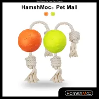 HamshMoc Dog Tug Toy Pet Durable Cotton Rope Toy Molar Chew Toys Ball Interactive Throwing Training Fetch Toy for Medium Large Dogs