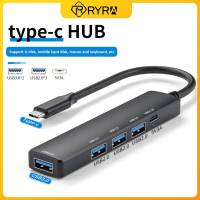 Hyra 5 In1 USB C ฮับ3.0 Type-C 3.0เครื่องแยกอเนกประสงค์อะแดปเตอร์ OTG เหมาะสำหรับ Xiaomi Lenovo Macbook 13 15อุปกรณ์เสริมคอมพิวเตอร์อากาศ