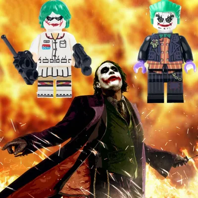 Arkham Knight Marvel Joker ของขวัญวันเกิดของเล่นเพื่อการศึกษาสำหรับเด็ก DIY Building Blocks Minifigures Bricks Movie