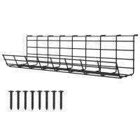 1pc Under Desk Cable Management Tray Iron Cable Organizer Cable Storage Rack Cable Board Container Chic Wire Storage Rack