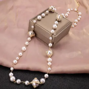 fashion elegant simulated pearl choker necklaces