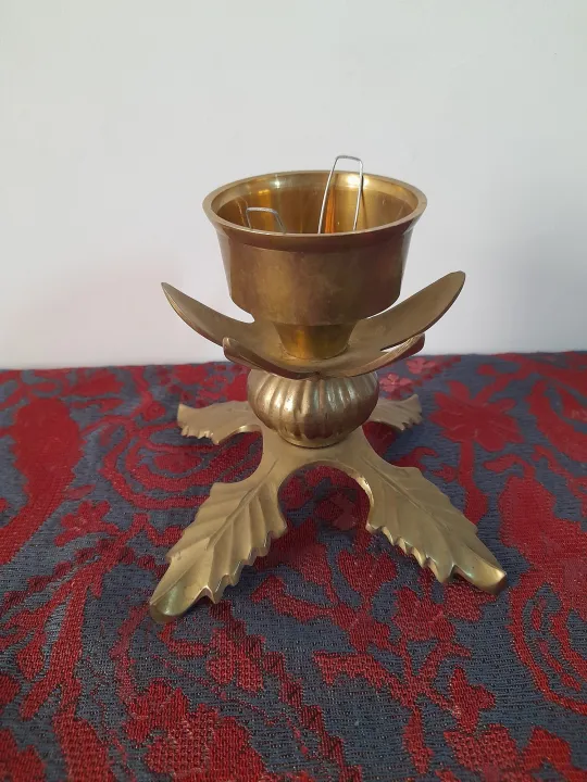 Brass Candle holder flower design Lazada PH