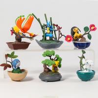 Pokemon Bonsai Collection Pikachu Ho-Oh Lucario Mawile Poliwag Alolan Vulpix PVC Figures Toys Dolls Gift 6Pcs/Set