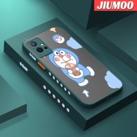 JIUMOO เคสสำหรับ Vivo Y75 5G Y55 5G Y77 5G Y77E 5G IQOO Z6 Lite 5G เคสลายโดราเอมอนใหม่แผ่นหลังฝ้ากรอบซิลิโคนเคสโปร่งใสกันกระแทกเคสมือถือคลุมเลนส์กล้องถ่ายรูปทั้งหมด