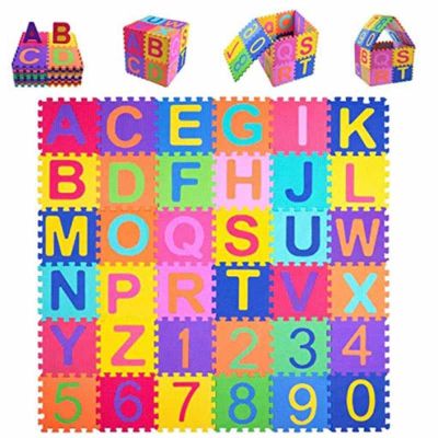 OAK 36 Pcs 36ชิ้นค่ะ เสื่อเล่นตัวอักษร โฟมอีวีเอ มินิมินิ ปริศนาตัวอักษรตัวเลข ของใหม่ 3D เสื่อสำหรับเด็ก เด็กๆเด็กๆ