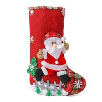 Hot Christmas Stockings Sack Xmas Gift Candy Bag Noel Christmas Decor for Home Navidad 2022 New Year Sock Christmas Tree Decor Socks Tights