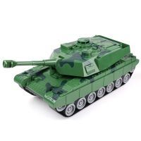 【Ready】? Childrens toy large tank military model armored vehicle inertial chariot boy puzzle baby toy gift