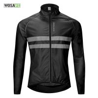 WOSAWE Men 39;s Cycling Jacket High Visibility MultiFunction Jersey Road MTB Bike Bicycle Windbreaker Windproof Quick Dry