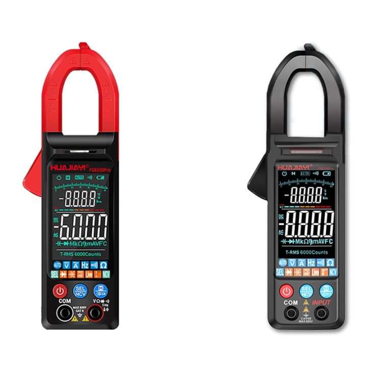 huajiayi-fs8330pro-dc-ac-current-digital-clamp-meter-large-color-screen-voltage-tester-red