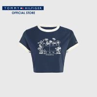 Tommy Hilfiger เสื้อครอปผู้หญิง รุ่น DW0DW15478 C87 - สีน้ำเงิน