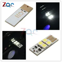 5pcs/Lot Camping Lamp 4 LED Light Card Mini USB Touch Switch for Power Bank/Computer/ Laptop