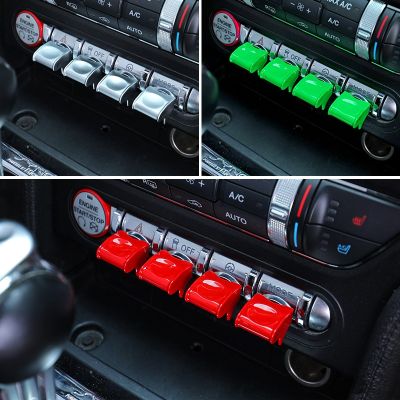 ✖┋◑ For 15-20 Ford Mustang Car Interior Modification Car Central Control Panel Button Decoration Cover Auto Accessories