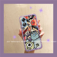 เคสพร้อมเคสสำหรับโทรศัพท์ OPPO A78 เคสโทรศัพท์รูปอสูรกายลายการ์ตูนน่ารัก A77s OPPO A17 OPPO 2022ซิลิโคนใสปลอกนิ่ม