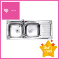 ซิงค์ฝัง 2 หลุม 1 ที่พัก MESTER MSX120 สีเงินBUILT-IN SINK MESTER MSX120 2B1D SILVER **คุณภาพดี**