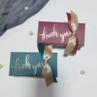 Candy Box THANK YOU Favors Boxes Chocolate Treat Gift Box with Ribbon for Wedding Bridal Baby Shower Birthday Party Decoration