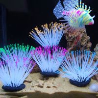 Silicone Artificial Fish Underwater Lights Tank Aquarium Coral Plant Light Underwater Water light Weeds Decors Luminous Seahorse