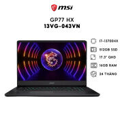 LaptopMSI GP77 HX 13VG-043VN, I7-13700H, 512GB, 64GB, RTX 4070 8GB