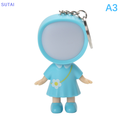 💖【Lowest price】SUTAI พวงกุญแจตุ๊กตาการ์ตูนไฟ LED พวงกุญแจสร้างสรรค์จี้นำพวงกุญแจหลากสีพวงกุญแจพลาสติกที่ทนทานสำหรับปาร์ตี้วันเกิด