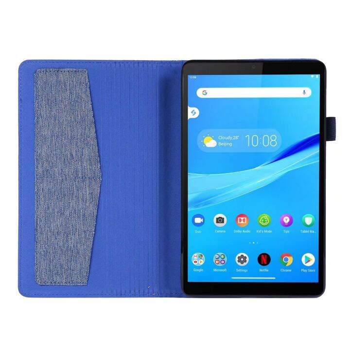 สำหรับ-lenovo-tab-m8-hd-tb-8505x-8505f-8505fs-8505xc-แท็บเล็ตฝาครอบ-pu-หนัง-antiskid-กางเกงยีนส์ผ้ากรณี-lenovo-tab-m8-3nd-gen-tb-8506f-ฝาครอบด้านในฝาครอบแท็บเล็ตกรณี