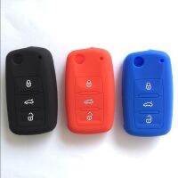 hgjmgkkk 3 button key case Silicone rubber car key cover for Skoda Yeti Superb Rapid Octavia Fabia citigo