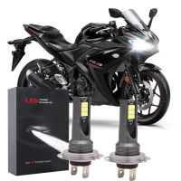 หลอดไฟหน้า LED สำหรับ Yamaha YZF R1,หลอดไฟหน้ารถมอเตอร์ไซค์หลอดไฟ LED R3 2015-2018 - 2x สว่าง6000K