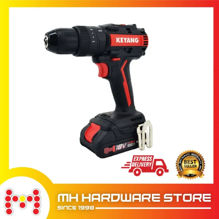 KEYANG DM18BLW 18V CORDLESS HAMMER DRILL (SET) Lazada