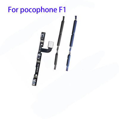 ปุ่มปรับระดับเสียงปุ่มเปิดปิดสายยืดหยุ่นสำหรับ Xiaomi Pocophone Poco F1อะไหล่สายเคเบิลเฟล็กซ์