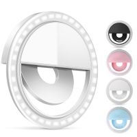 LED Selfie Ring Light Universal Flash USB Charge Clip-on Mobile Phone Lens For iPhone Xiaomi Laptop Tiktok Live Video Fill Lamp