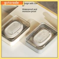 GOTORADE 2pcs พลาสติกทำจากพลาสติก จานสบู่ แบบสองชั้น ระบายน้ำด้วยตัวเอง ที่วางฟองน้ำ ละเอียดอ่อนและละเอียดอ่อน พร้อมกระดานระบายน้ำ เคสประหยัดสบู่ ท็อปเคาน์เตอร์