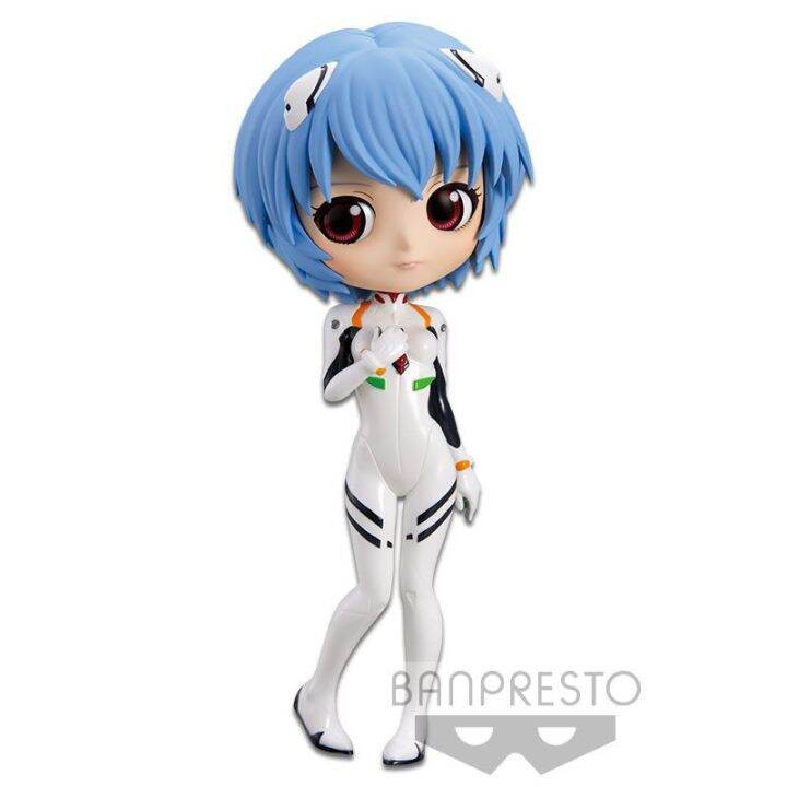 Banpresto - Figurine Evangelion - REI Ayanami Plugsuit Style Ver B QPosket, Multicolore, 14cm - 4983164163803