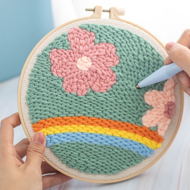 cc-punch-needle-starter-kits-soft-yarn-embroidery-needlework-wool