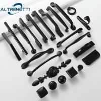 American Aluminium Matt Black Furniture Handle Kitchen Cabinet Cupboard Door Pull T Bar Modern Simple Wardrobe Drawer Knob Metal