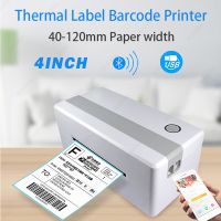 ﹍✳❦ 4 Inch Portable Printer Thermal Printer Shipping Label Printer USB Printer Bluetooth Desktop Label Printer Label Maker 4x6 4x4