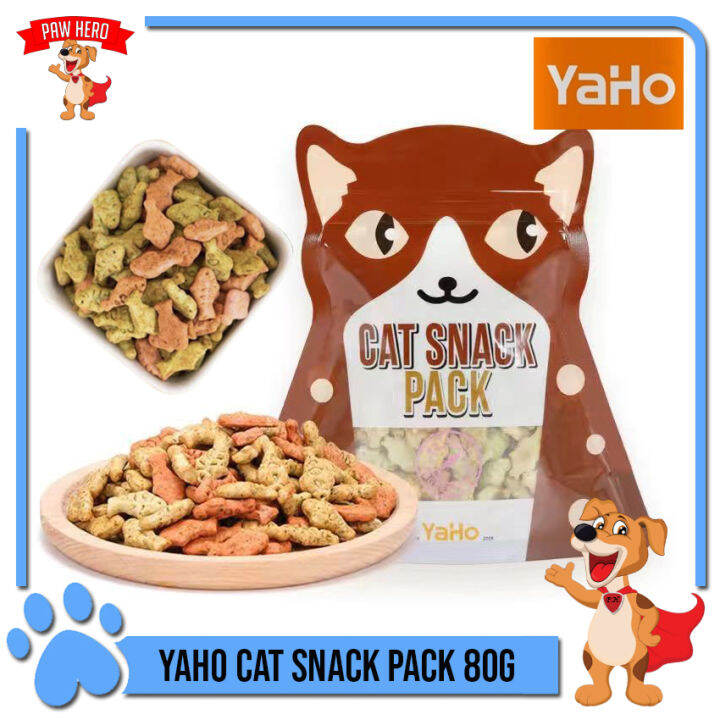 PAW HERO Yaho Cat Snack Pack 80g Nutrition Cat Biscuits Cookies Catnip Biscuits for Cat Treats