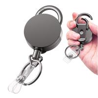 【YF】 Retractable Badge Holder Heavy Duty Reel with Keychain Clip for ID Card