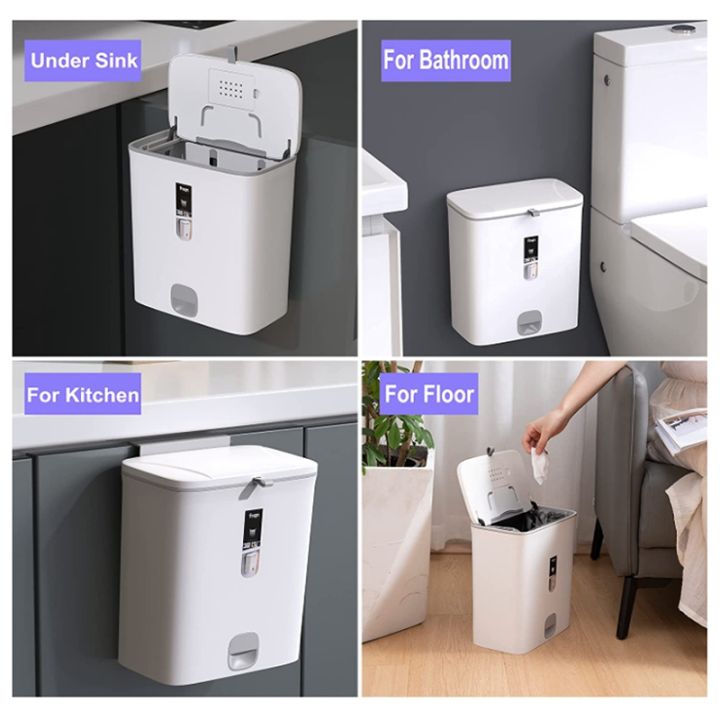 fnqn-household-wall-mounted-non-perforated-sealed-narrow-shaped-trash-can-with-multifunctional-trash-storage-bin