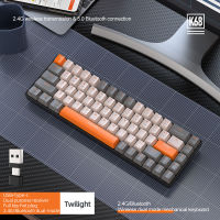 K68 Mini Gaming Keyboard 68คีย์ Hotswap 2.4GBT5.0ไร้สาย Dual-Mode คีย์บอร์ด PBT Keycaps Ergonomics คีย์บอร์ด