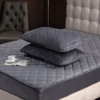 Crystal Velvet Bed Cover Warm Thicken Mattress Cover, Bedspreads on The Bed King Queen Twin Quilted Bed Fitted Sheet