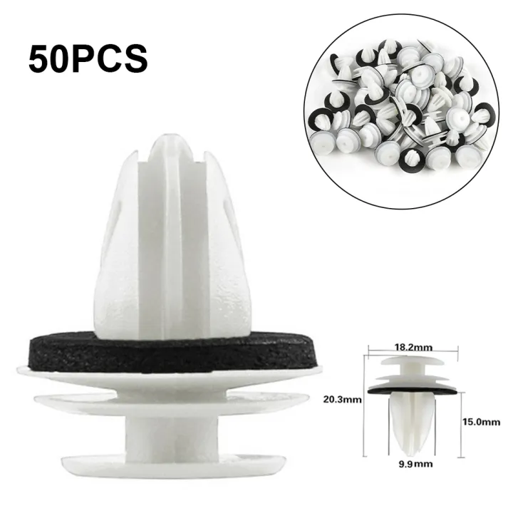 Fuvoya 50pcs Door Panel Clip With Seal Ring Fastener Rivet Bumper Clip Retainer For Bmw E34 E36 