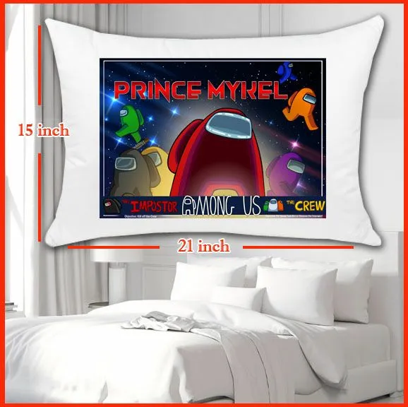 Among Us Pillow with Customized Name 15x21inch Lazada PH