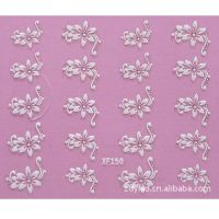 【LZ】 Waterproof Water Transfer Nails Art Sticker Fshion 3D Flower Design Girl And Women Manicure Tools Nail Decoration Decals XF150