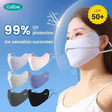 1pc Ice Silk Breathable Design UV Protection Face Mask, Washable Reusable  Sunscreen Mask For Golf Fishing Driving Cycling