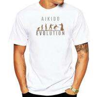 Aikido Evolution เสื้อยืดสำหรับผู้ชาย Morihei Ueshiba ดีไซน์แบรนด์เสื้อยืดใส่ได้ทั้งชายและหญิงสไตล์ป๊อป Xs-3xl ท็อปส์ซูคอรอบใหม่ฤดูร้อนขายส่งเสื้อยืดตลก