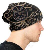 ไวกิ้งไวกิ้งแฟชั่นหมวก Vegvisir ต้นไม้แห่งชีวิต Yggdrasil และ Runes Bonnet ที่มีคุณภาพสูง Skullies Beanies หมวก