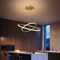 LOFAHS Modern Led Pendant Light Hang Aluminum Circle Ring Lamp Remote Lighting For Kitchen Living Room Dining Luminaire Luster