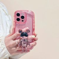 เคส OPPO RENO 8 T RENO8 T 7Z 8Z 8 Z 6 Z 6Z 5G กระจกนิรภัยน่ารักสีชมพูตัวปกป้องกล้องถ่ายรูปเคสมีขาตั้ง OPPO RENO 7 PRO 8 PRO กันกระแทกเคสโทรศัพท์