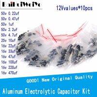 120PCS/LOTE 0.22UF-470UF 50V Aluminum Electrolytic Capacitor Assortment Kit  0.22uf  0.47uf  25v 10uf  1uf  2.2uf  4.7uf 16v 22