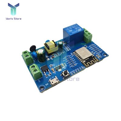 รีเลย์โมดูล Wi-Fi Esp8266 220V Dc 12V Esp-12f Esp8266 Ac/Dc Uart บอร์ดพัฒนารีโมทคอนโทรลอัจฉริยะบ้าน