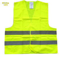 ShiningLove Fluorescent Green Reflective Vest Sleeveless Tops Traffic Running Safety Reflector with Reflective Stripe